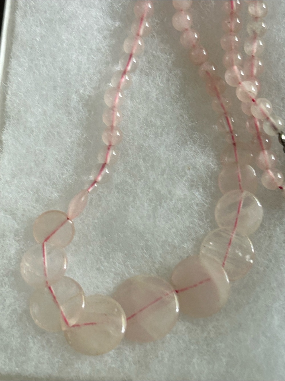 4/$100 Rose Quartz Beaded Necklace - Pink